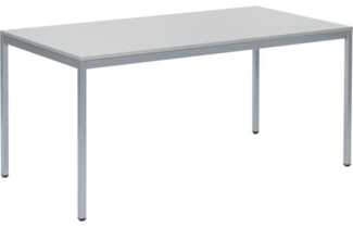 Soennecken Konferenztisch 1.200x700mm Gestell alusilber Platte lichtgr