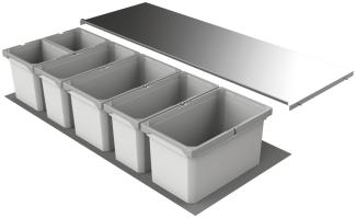 Abfallsorter Cox Box 1T/1200-6 mit sechsfach Trennung für 120 cm Schrankbreite / Abfalleimer / Abfallsammler / Mülleimer
