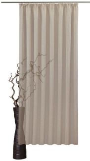VHG Vorhang nach Maß Milla, Kräuselband (1 St), halbtransparent, Polyester, Gardine in Leinenoptik