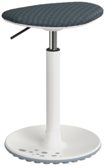 Steh-/Sitzhocker Swifty, Kunststoff, Polyester, Stoff, Grau, Weiß