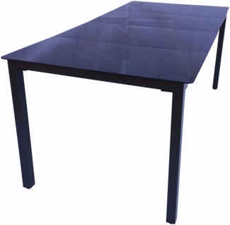 VCM Gartentisch Miami 914568 Schwarzglas H. 73 x B. 189 x T. 90 cm