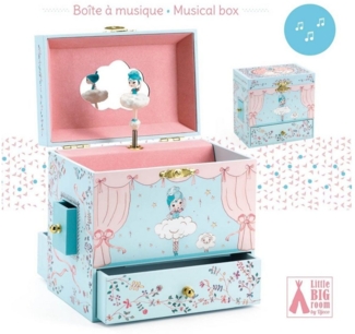 DJECO Schmuckkasten Schmuckkästchen Ballerina Schmuckkasten Spieluhr