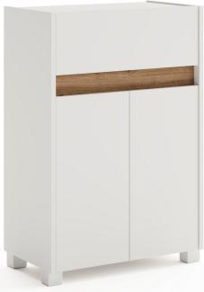 Schildmeyer Midischrank, Holzwerkstoff, weiß, 56,9 x 33 x 84,8 cm