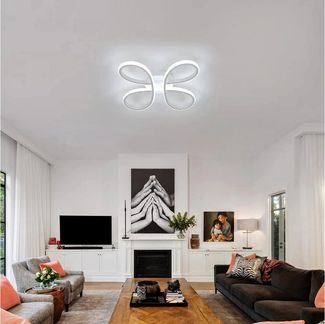 Riserva LED Deckenleuchte LED Deckenleuchte Blumen Design, 30W 6500K Weiß, Aluminium, Integrierte LED