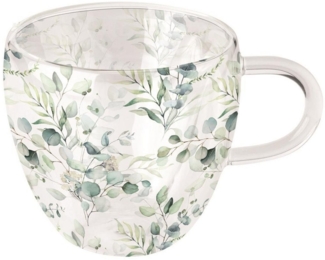 Ambiente® Papierserviette Doppelwandiger Glasbecher – Format: 9,5 cm x Ø 10 cm – 1 Tasse pro