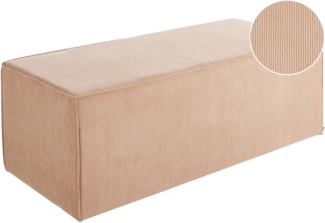 Pouf VINITA Cord Beige 120 cm 55 cm 43 cm