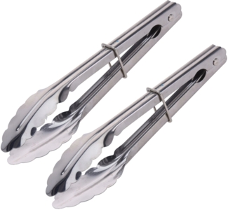 Koopman Kochzange Küchenzange Grillzange Edelstahl 24 cm 2 er Set, 2 Stk, Grillzange, Küche, Salatzange, BBQ