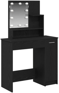 vidaXL Schminktisch Schwarze Eiche 86.5 x 35 x 136 cm Holzwerkstoff 862108