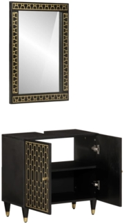 vidaXL 2-tlg. Badmöbel-Set Massivholz Mango 3206325