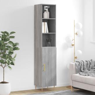 vidaXL Highboard Grau Sonoma 34,5x34x180 cm Holzwerkstoff 3189627