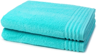 Vossen Vienna Style Supersoft 2 tlg. Frottier-Set - 2 X Duschtuch (67 X 140cm) - 620 g/m2 - Light azure