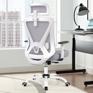 Ergonomischer Bürostuhl Verstellbare Kopfstütze Lendenwirbelstütze 130° Schaukel