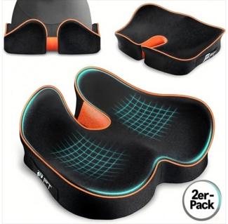 POPOLIC Sitzkissen Kissen Stuhlkissen, Erhöh Sitzkomfort, Ergonomisches Sitzkissen, robuste Polsterauflage für indoor und outdoor, 46 x 38 x 10 cm