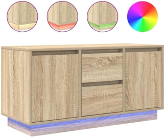 vidaXL TV-Schrank mit LED-Leuchten Sonoma-Eiche 100x41x50 cm 861411