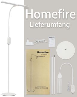 ZMH LED Stehlampe Standleuchte Büro - 158CM Stehleuchte Leselampe Dimmbar Büro Standlampe Schlafzimmer Modern Touch Flexibler 9W Lesestehlampe mit Timer und Memory Funktion für Wohnzimmer