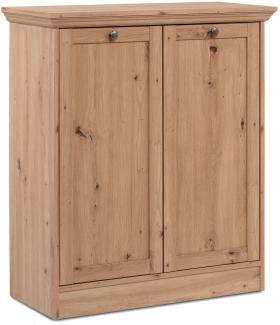 Kommode Sideboard Landhausstil 80 cm breit Holz Eiche Anrichte Schrank Beistellschrank Wohnzimmerschrank mit Stauraum