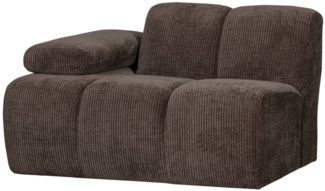 Modulsofa Mojo Flachcord 1er Arm-Links, Braun