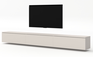 AX LIVING hängendes TV Board beige Loriano TV Bank 3x100 cm Kaschmir