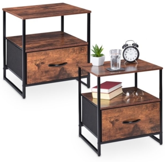Nachttisch Industrial 2er Set 10049969