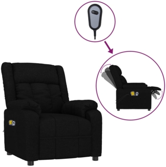 vidaXL Massagesessel Elektrisch Schwarz Stoff 3143581