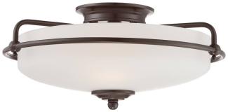 Elstead Lighting Griffin Deckenleuchte Bronze Glas opal