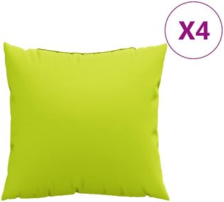 vidaXL Sofakissen 4 Stk. Knallgrün 60x60 cm Stoff 377795