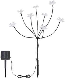 LED Solarleuchte, Schwarz, Schalter, Erdspieß, H 62 cm