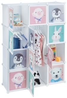 Kinder Steckregal mit 8 Fächern weiß