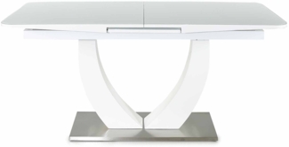 Ausziehtisch Ute / Ulm , Weiß , 160 x 76 x 90 cm
