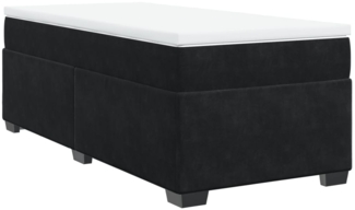 vidaXL Boxspringbett mit Matratze Schwarz 80x200 cm Samt 3285247