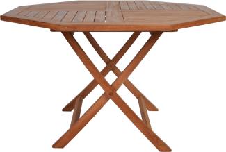 MiaMöbel Teak Esstisch 100cm - achteckig Massivholz Teak Modern