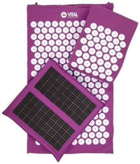 bodhi Akupressurmatte VITAL Akupressurmatte Deluxe-Set SOFT aubergine