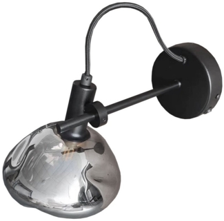 ECO Light 9530-AP1 NERO Wandleuchte BEUEL schwarz Glas smoke