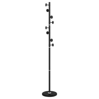 vidaXL Garderobenständer Schwarz 176 cm Pulverbeschichtetes Eisen 377094