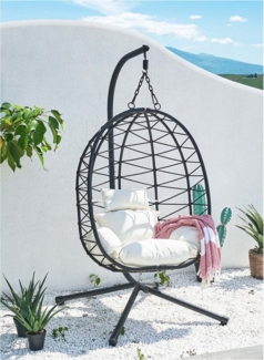 HTI-Living Hängesessel Lounge Sessel mit Hängegestell (Stück, 1-St, 1 Hängesessel), Schaukelsessel mit Gestell Hängesessel