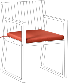 Gartenstuhlkissen SASSARI PREMIUM 46 x 46 cm Rot