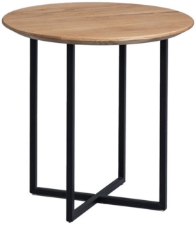 M2 Kollektion Keno 2 Couchtisch/Beistelltisch, Holz, braun, Durchmesser 60cm, Höhe 56cm