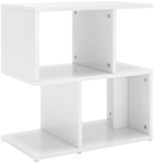 Nachttisch Nachtschrank Hochglanz-Weiß 50x30x51,5 cm Holzwerkstoff