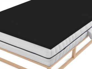 biberna Jersey-Elastic-Topper-Spannbetttuch 0077641, schwarz, 1x 140x200 cm - 160x220 cm