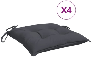 vidaXL Stuhlkissen 4 Stk. Anthrazit 50x50x7 cm Oxford-Gewebe 314897