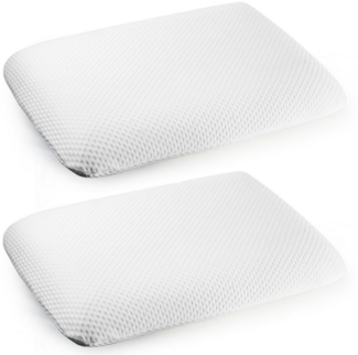 Esun Kopfkissen Kopfkissen Memory Foam Kissen, Orthopädisches Nackenstützkissen, Füllung: Rückstellschaum, Seitenschlafer Rückenschlafer Bauchschlafer, Set, für Seiten Rücken Bauchschläfer (70 x 40 x 12 cm)
