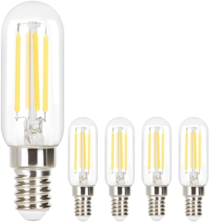 ZMH 4er Pack E14 LED-Lampen Vintage-Lampe - T25 Warmweiß-Filament-Glühbirne Edison 2700K 4W Warmweiß-Glühbirne