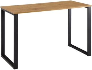 Schreibtisch Eiche-Dekor / Schwarz 120x60x76 cm Design Computertisch, Homeoff...