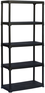 Dmora Aurelian Outdoor-Garderobe, Outdoor-Regal, Mehrzweck-Balkongarderobe, Outdoor-Schrank, 100 % Made in Italy, Anthrazit, 80 x 40 x 176 cm