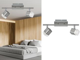 Reality Leuchten LED Deckenstrahler, LED fest integriert, Warmweiß, 2er-SET Deckenleuchten 2-flammig, Treppenhaus & Ankleidezimmer B: 34cm