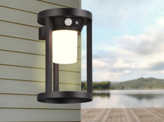 Solar Außenwandleuchte CARMO mit Bewegungsmelder & Dauerlicht, H. 20cm