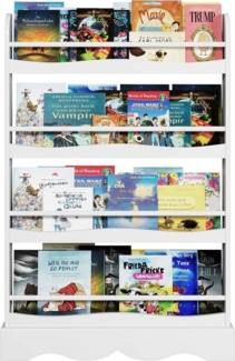 Homfa Bücherregal, Kinderregal mit 4 Ablagen Wandregal 113x59x12 cm