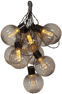 LED Outdoor-Lichterkette ,Archy', Smokeglas-Optik, grau, warmweißes Licht, L 360cm