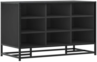 vidaXL Schuhbank Schwarz 84x40x53,5 cm Holzwerkstoff und Metall 849229