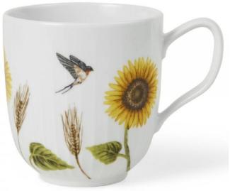 Kähler Tasse Henkelbecher Hammershøi Summer Sonnenblume Weiß